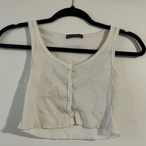 Brandy Melville white cropped tank top